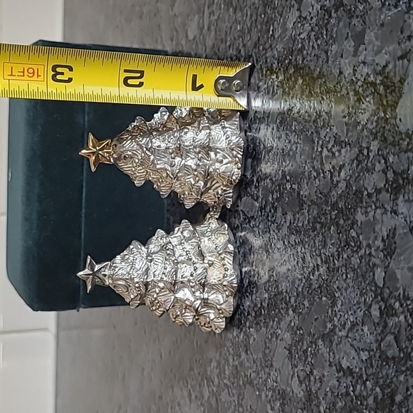 Silverplated Christmas Tree Salt and Pepper Shakers - Picture 11 of 13